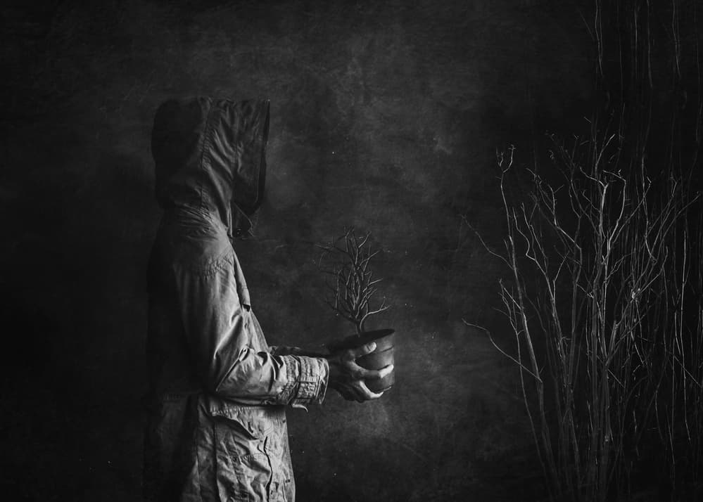 Dark Figure Bare Tree by Djayent Abdillah — canvas wall art