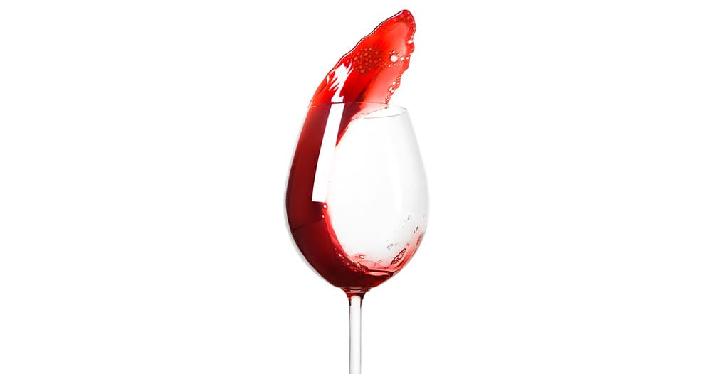 Dynamic Red Wine Splash by Jackson Carvalho — canvas wall art