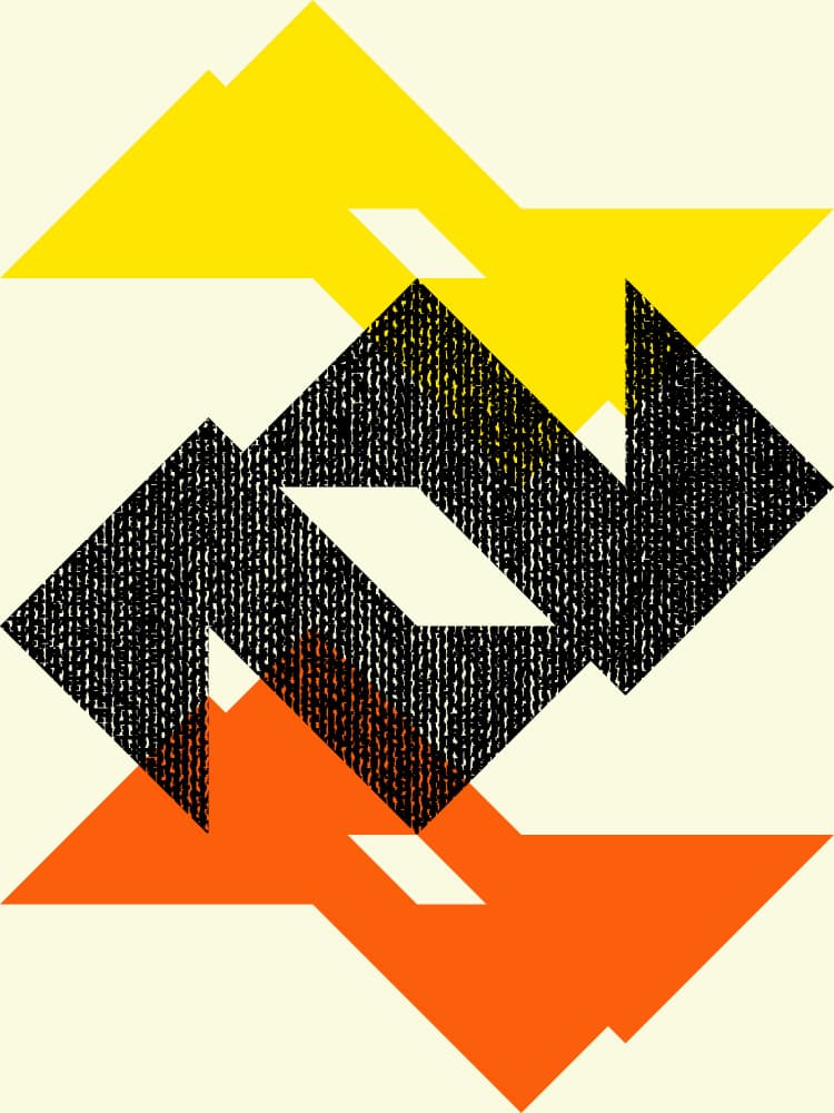 Bold Geometric Arrows by Petr Strnad — canvas wall art