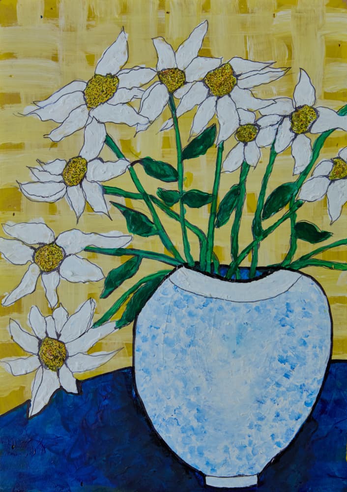 Cheerful Daisy Bouquet by Dale Hefer — canvas wall art