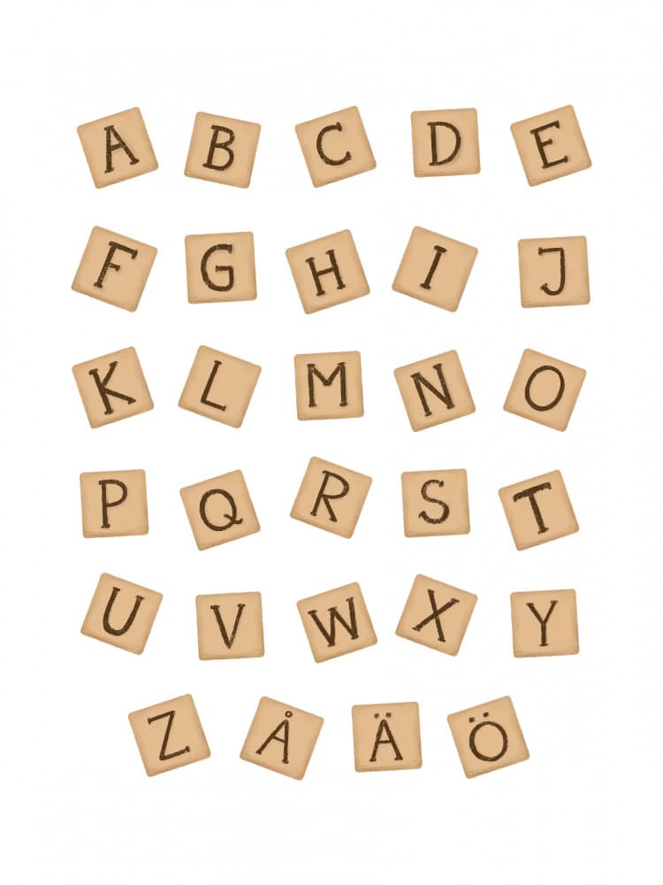 Sweet Alphabet Cookies by Aminah Eleonora — canvas wall art