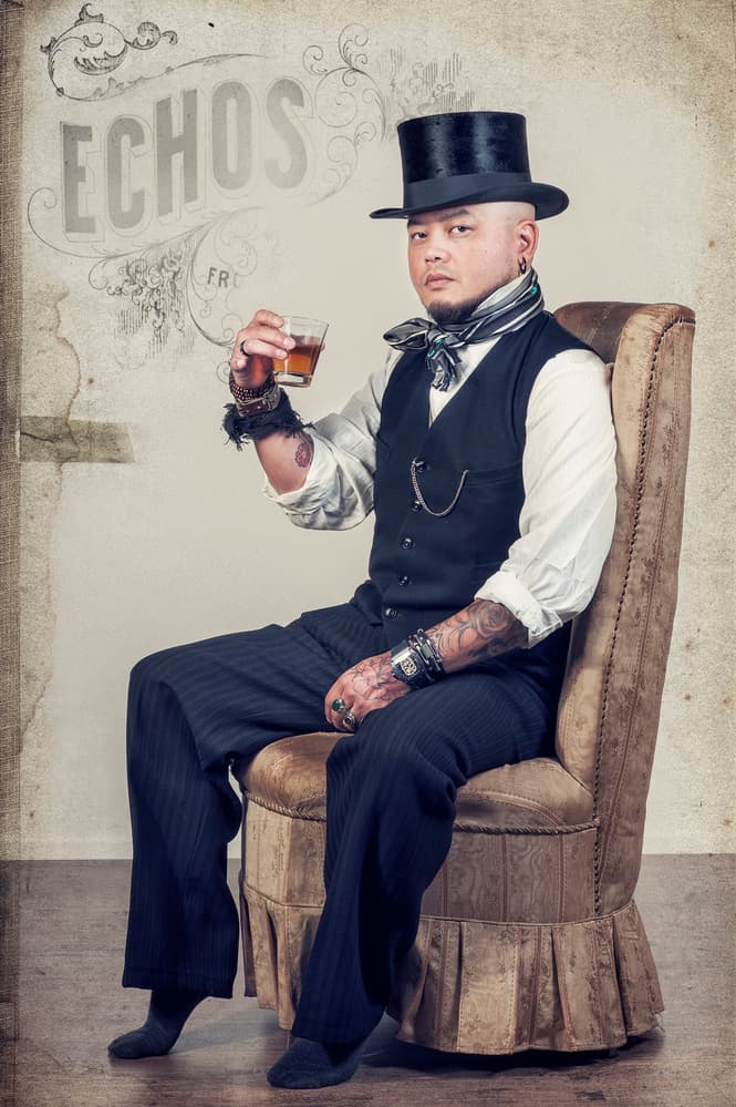 Dapper Man Top Hat by Monika Vanhercke — canvas wall art