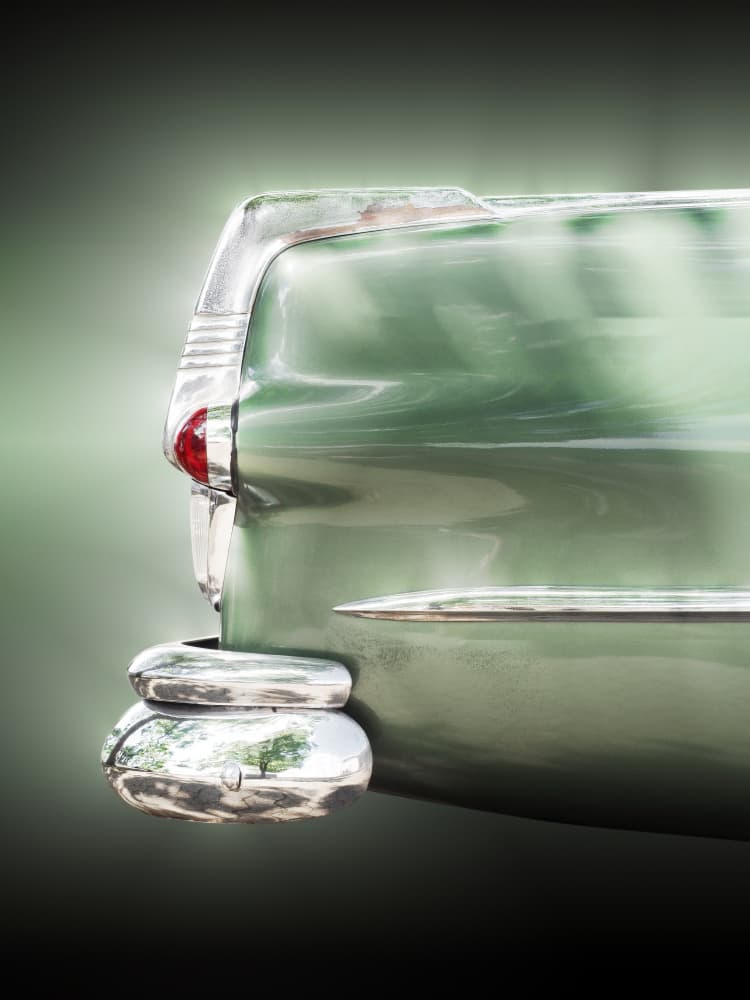 Green Vintage Car Detail by Beate Gube — canvas wall art