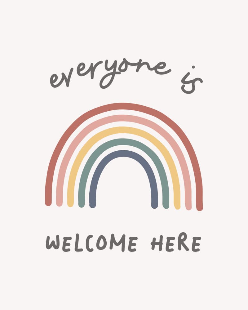 Everyone Welcome Rainbow by KsanaKalpa — canvas wall art