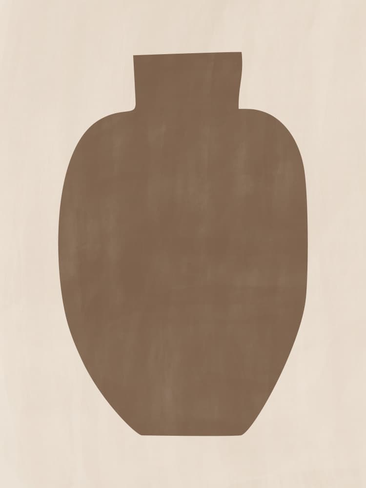 Earthy Abstract Vase by Elena Ristova — canvas wall art