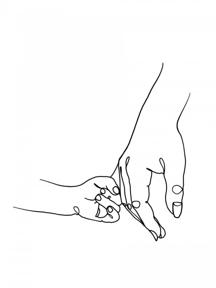 Holding Tiny Hands by Hanna Lee Tidd — canvas wall art