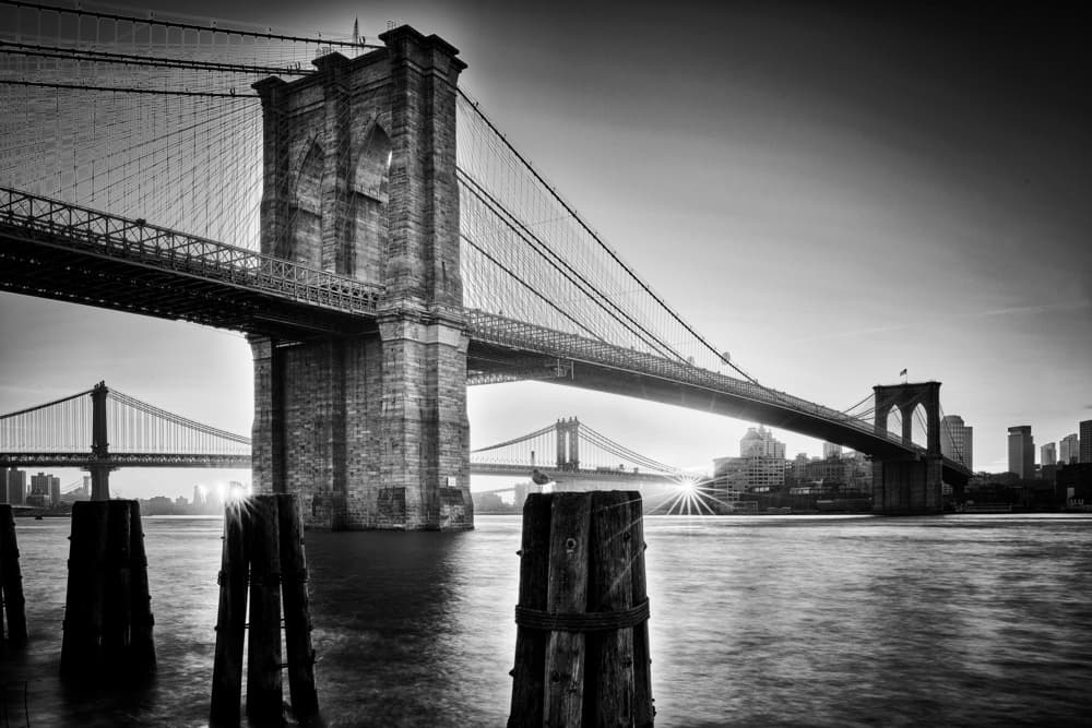 Brooklyn Bridge Dawn by Martin Froyda — canvas wall art