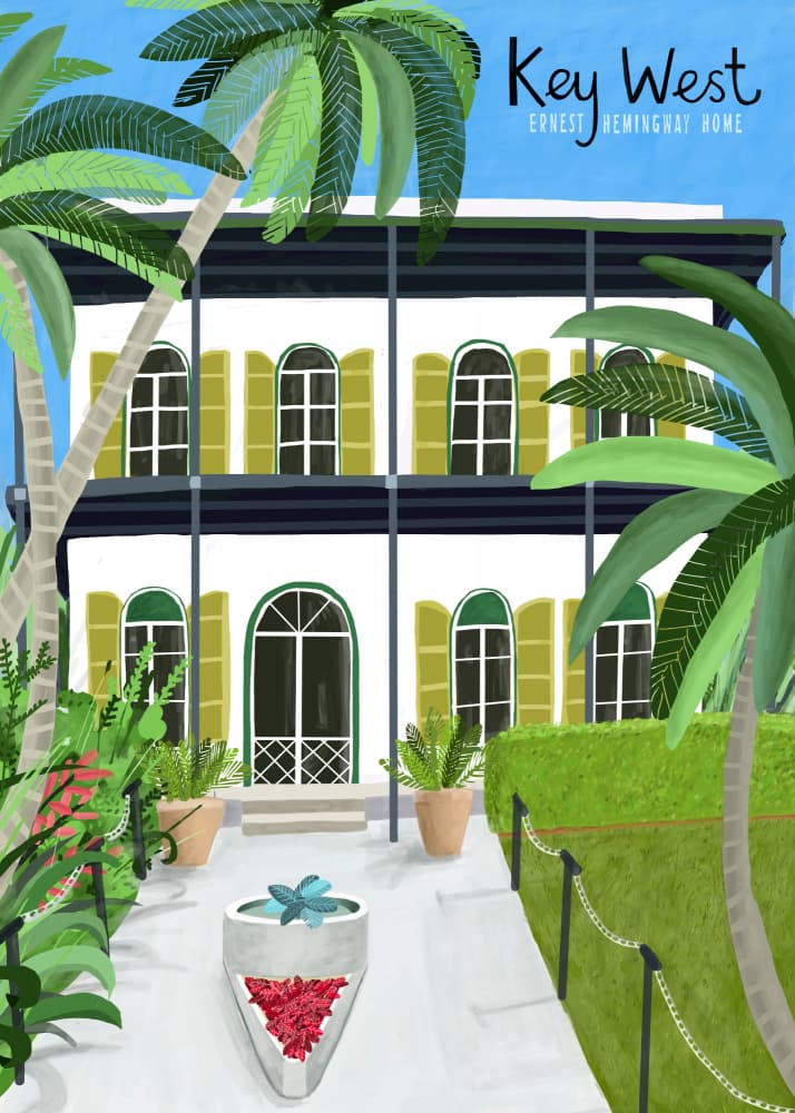 Historic Key West Home by Carla Daly — canvas wall art
