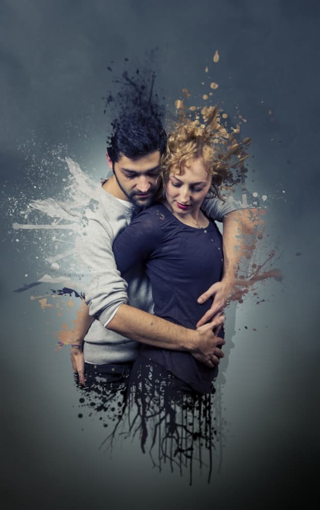 Abstract Love Connection by Dan-Stefan Susa — canvas wall art