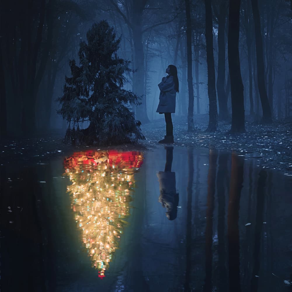 Mystical Christmas Reflection by Terry F — canvas wall art