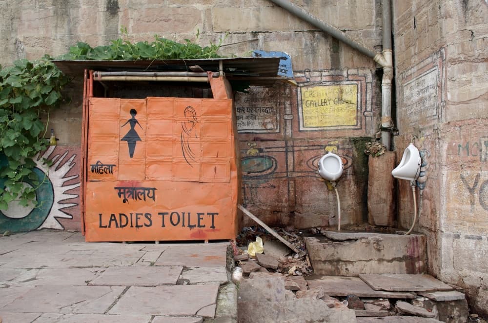 Indian Public Restroom by Rui Caria — canvas wall art