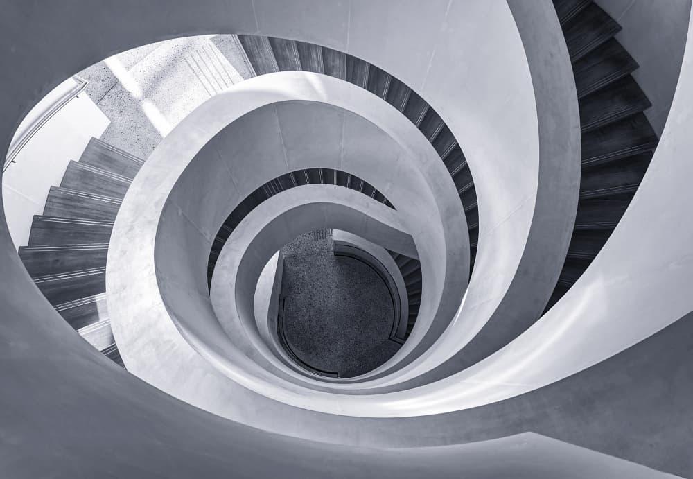 Modern Spiral Staircase by Martin Fleckenstein — canvas wall art