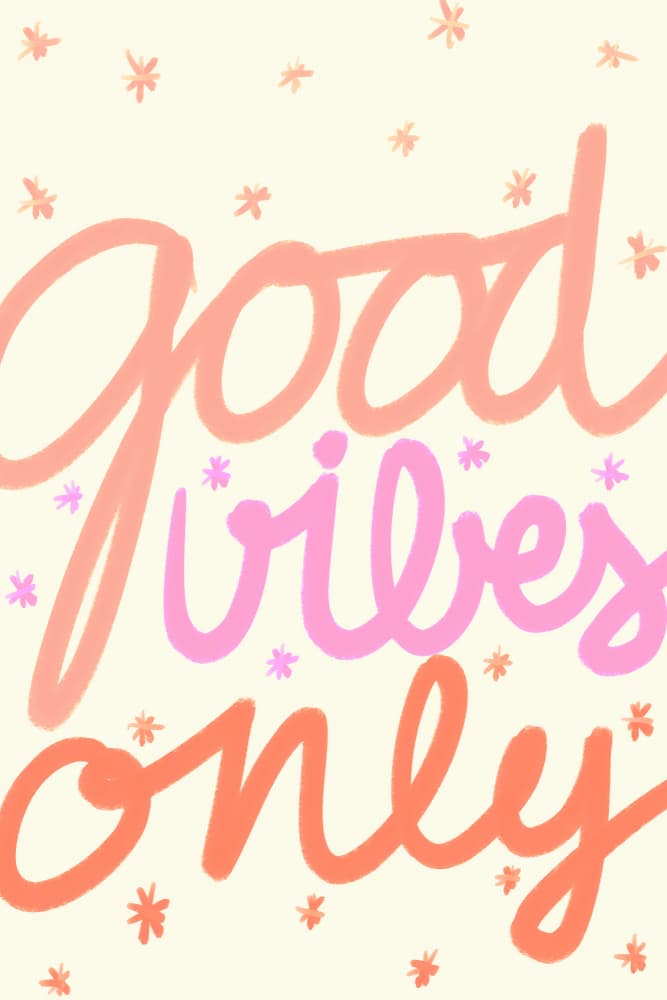 Goodvibesonly(stars) by Treechild — canvas wall art