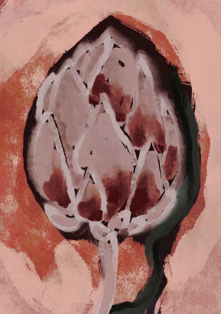 Verlvetartichoke by Treechild — canvas wall art