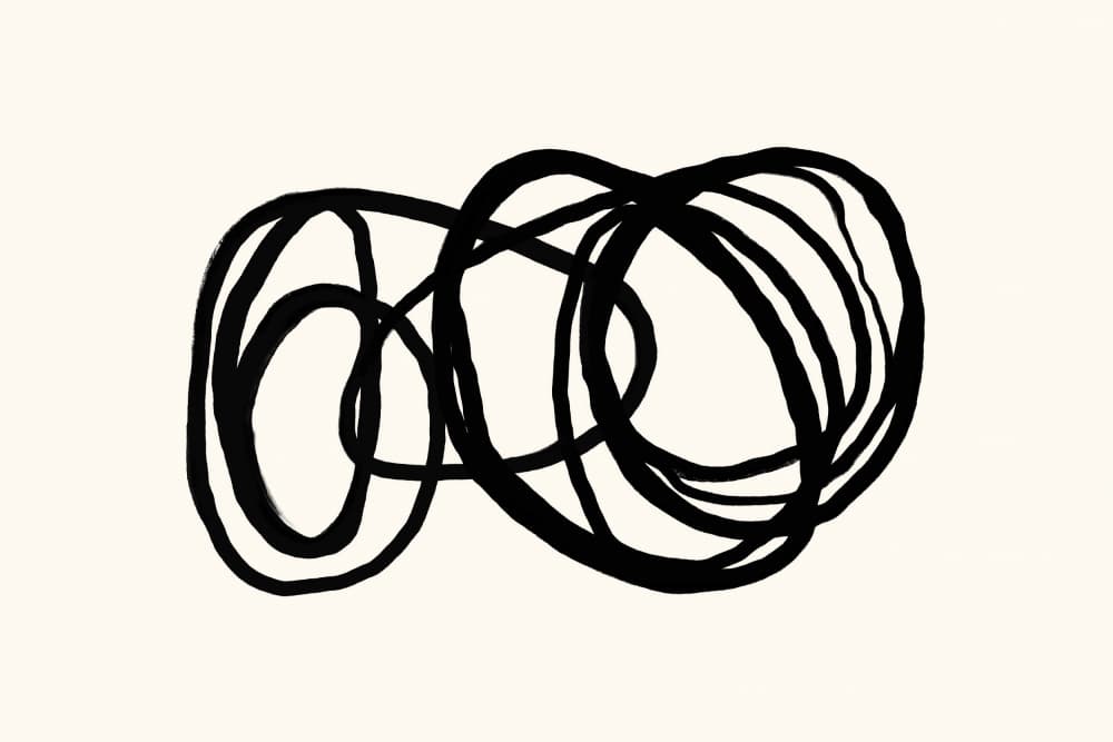 Entangled Loops by Treechild — canvas wall art