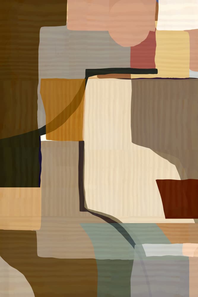 Earthy Abstract Blocks by cartissi — canvas wall art