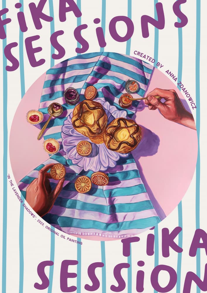 Sweet Fika Coffee Break by Anna Zdanowicz — canvas wall art