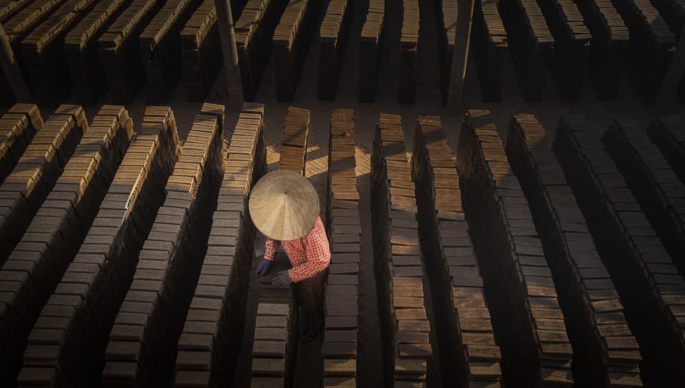 Brick Drying Pattern by Clas Gustafson PRO — canvas wall art