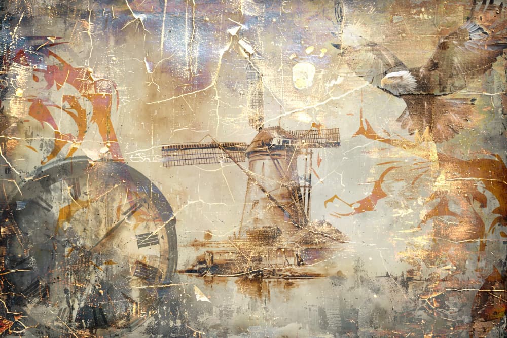 Timeless Windmill Eagle by Rafal Kulik — canvas wall art