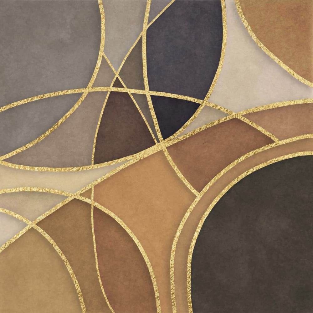 Abstract Gold Geometry by Andrea Haase — canvas wall art