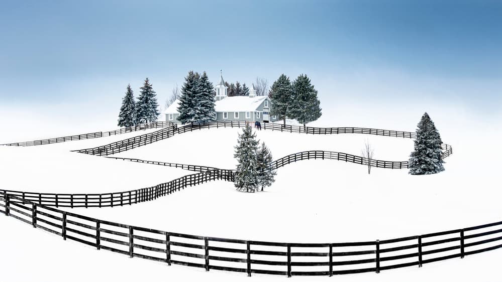Peaceful Winter Landscape by Louie Luo — canvas wall art