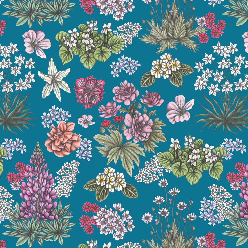 Lush Botanical Blooms by Cecilia Battaini — canvas wall art