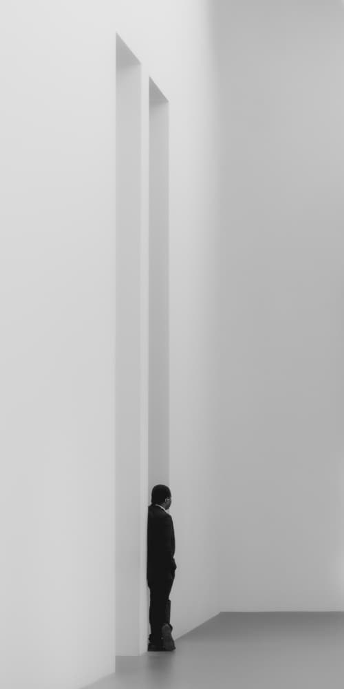 Solitary Figure Modern Space by Andy Dauer — canvas wall art