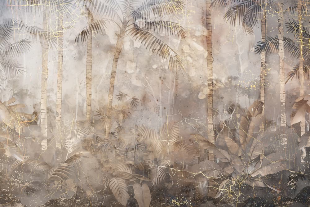Golden Tropical Jungle by Rafal Kulik — canvas wall art
