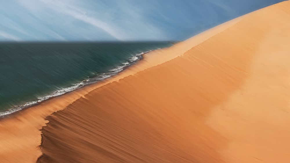 Where Desert Meets Ocean by Hesham Ragab — canvas wall art