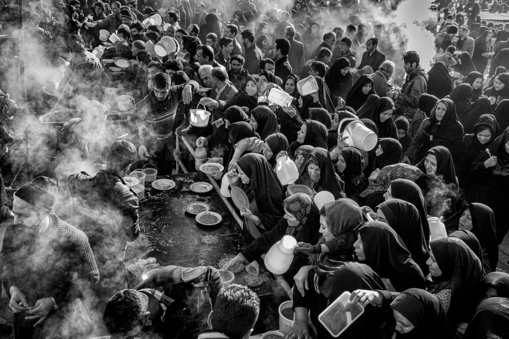 Communal Meal Gathering by Mohammadreza Momeni — canvas wall art