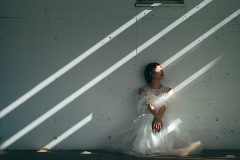 Serene Woman Bathed in Light by h112o1 — canvas wall art