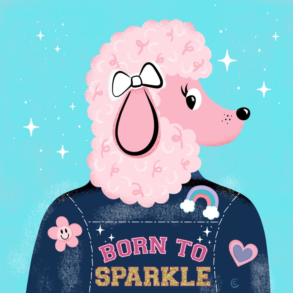 Born To Sparkle by Carrie Cantwell — canvas wall art