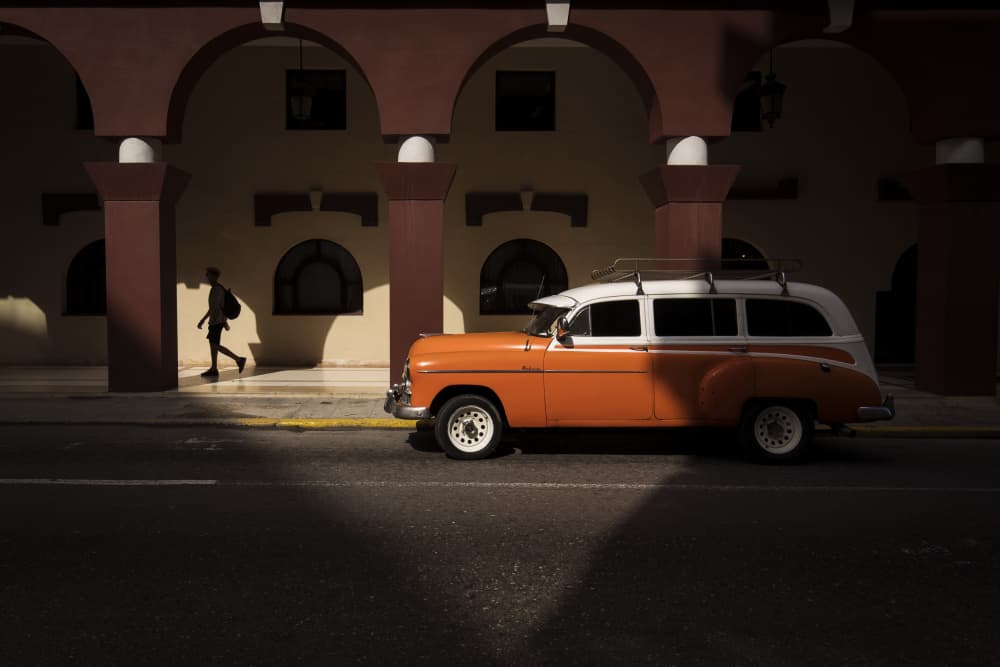 Classic Orange City Scene by Dan Mirica — canvas wall art