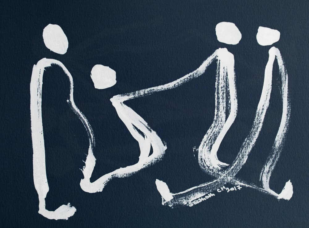 Minimalist Family Connection by Santhosh ch — canvas wall art