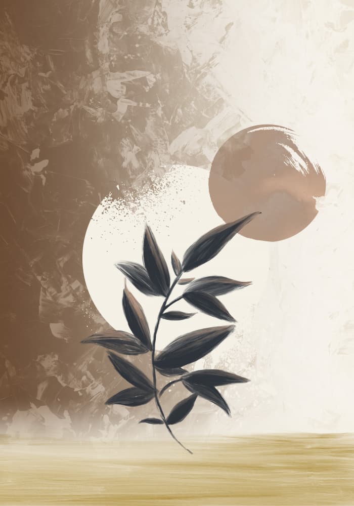 Earthy Botanical Abstract by Fadil Roze — canvas wall art