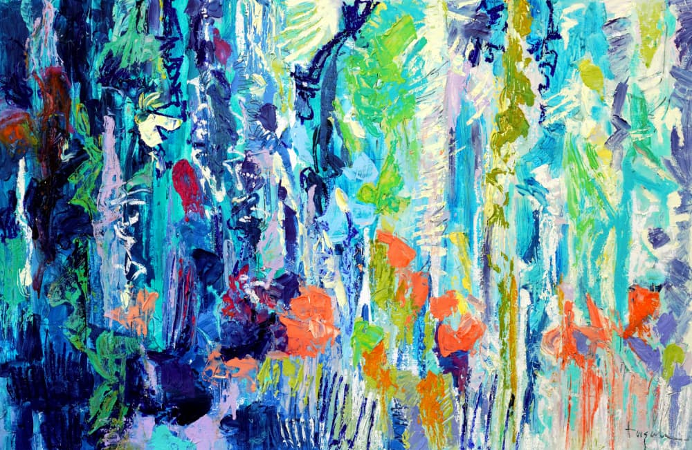 Brilliant Bloom Scape by Dorothy Fagan — canvas wall art