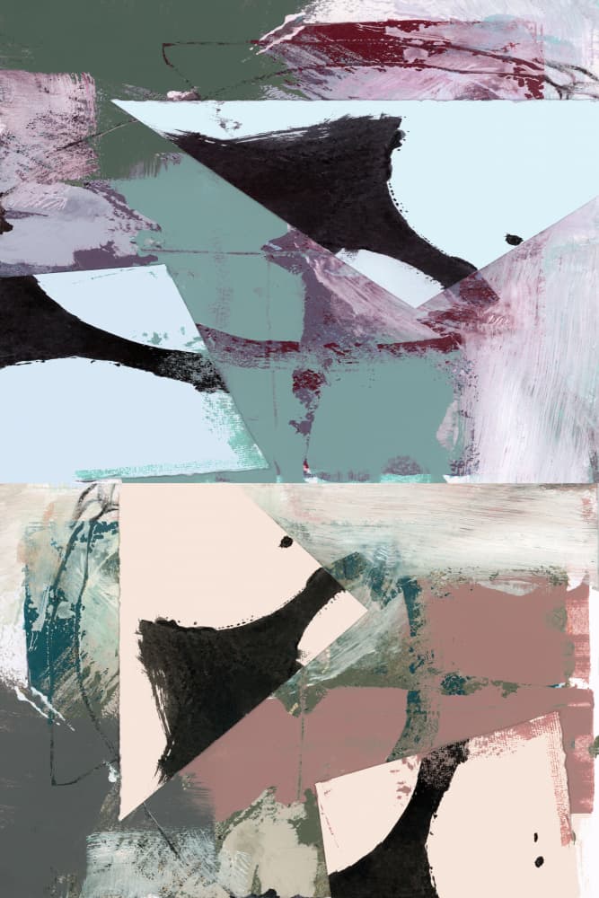 Muted Geometric Abstract by cartissi — canvas wall art