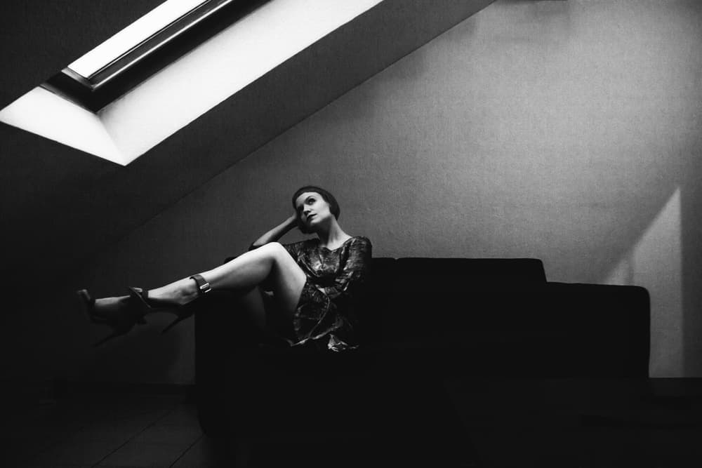 Stylish Pensive Moment by Erkan Camlilar — canvas wall art