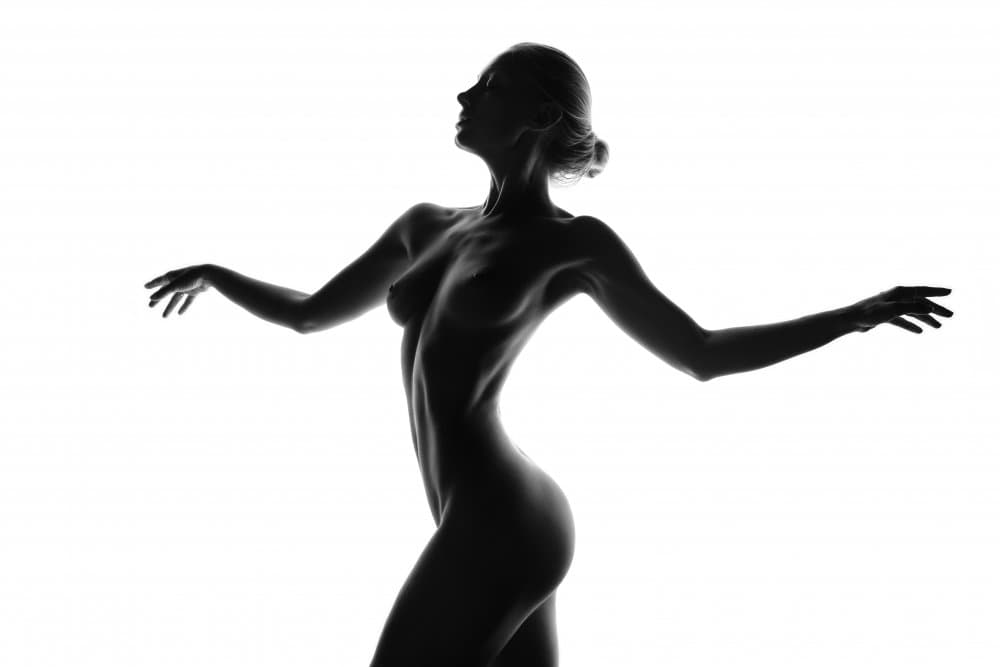 Graceful Nude Silhouette by Rostovskiy Anton — canvas wall art