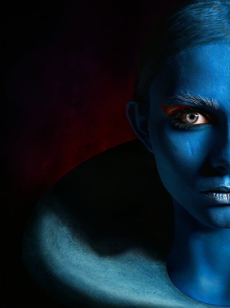 Mysterious Blue Woman by Ivan Kovalev — canvas wall art