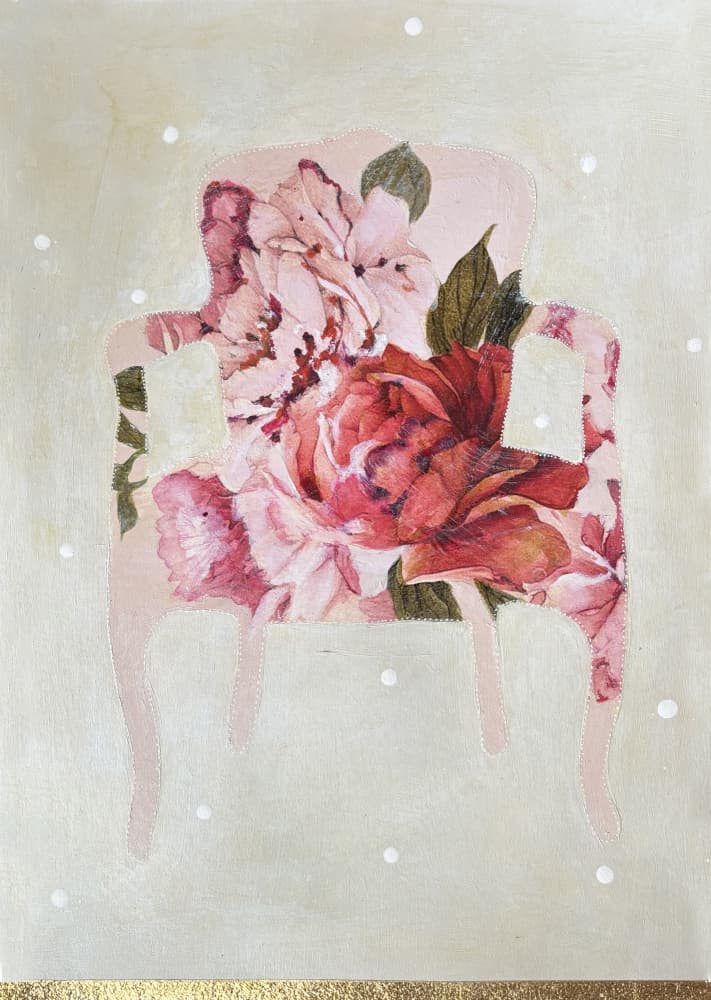 Vintage Rose Chair by Karenina Fabrizzi — canvas wall art
