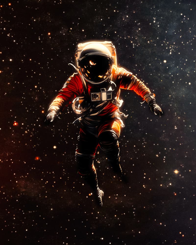 An Astronaut in Space by Taudalpoi — canvas wall art