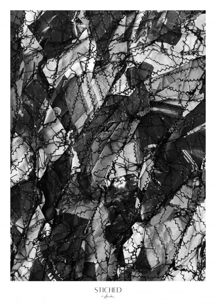 Abstract Stitched Texture by Annika John — canvas wall art