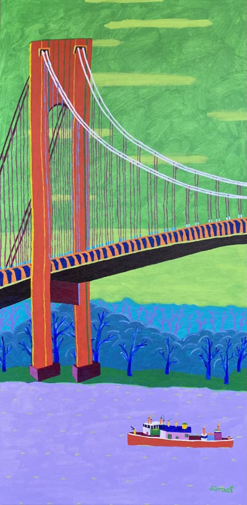 Verrazzano Narrows Bridge by Sue Graef — canvas wall art