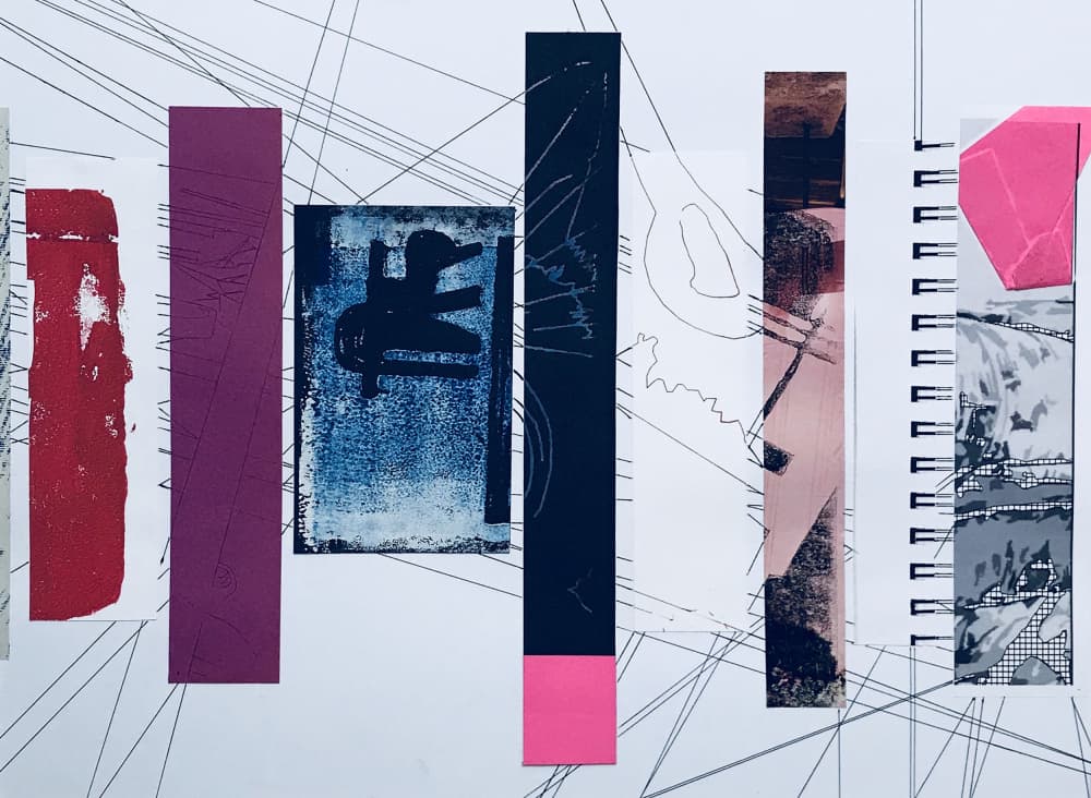 Vertical Abstract Composition by kellymariesmith — canvas wall art