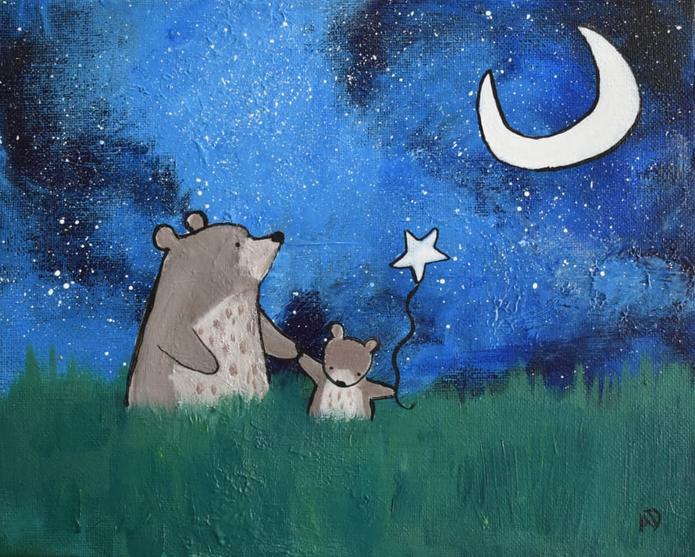Twobears by Andrea Doss — canvas wall art