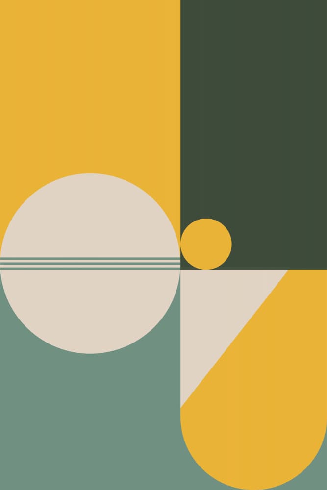 Mid Century Modern Shapes by Nilesh Kulkarni — canvas wall art
