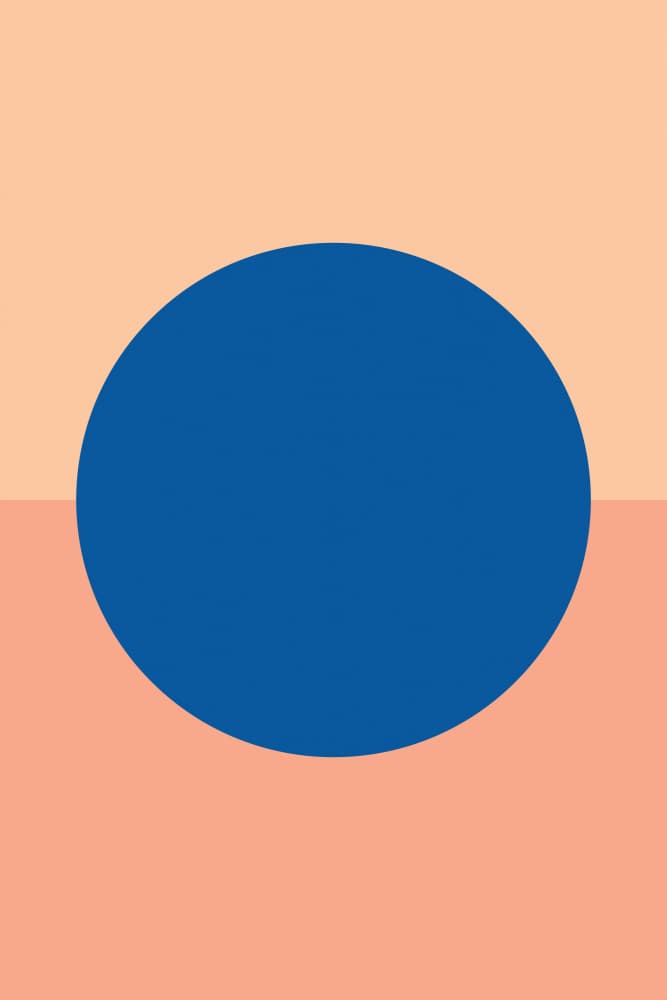 Blue Circle Divide by Pictufy Studio — canvas wall art