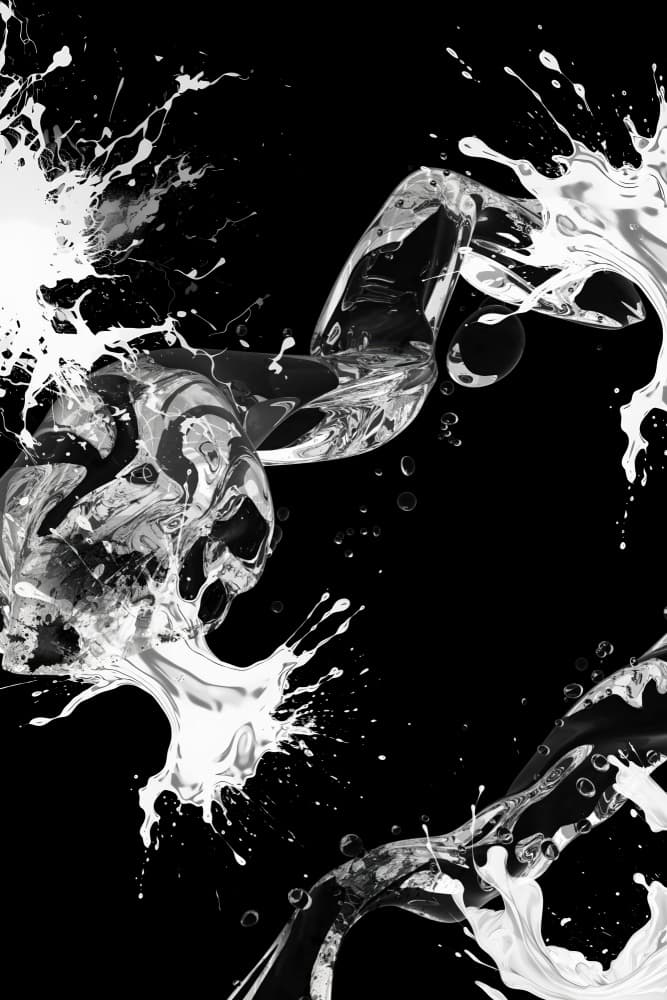 Reflective Liquid Dynamics by Rafal Kulik — canvas wall art