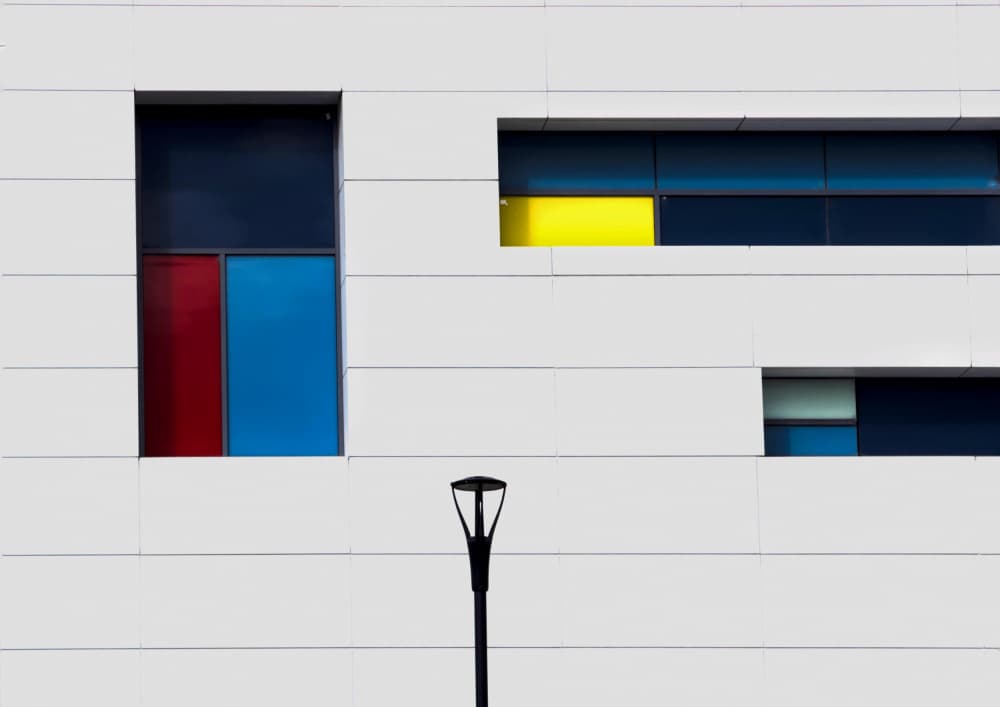 Colorful Modern Facade by Emma Zhao — canvas wall art